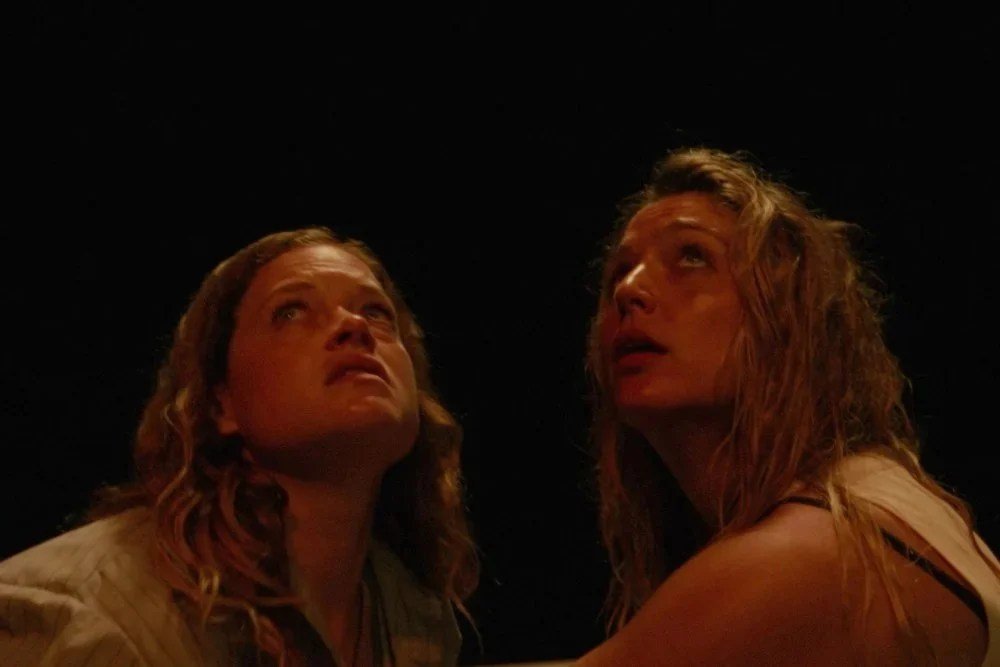 Jane Levy and Jessica Rothe in River horror movie