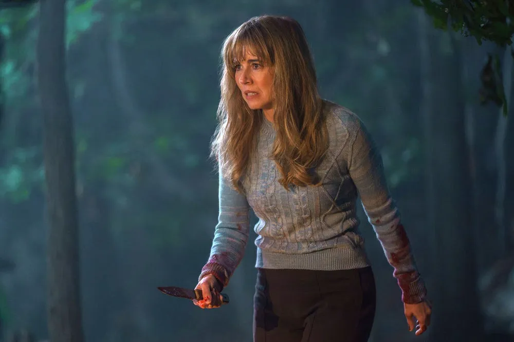 Linda Cardellini as Pamela Voorhees in Crystal Lake, the Friday the 13th prequel series on Peacock.